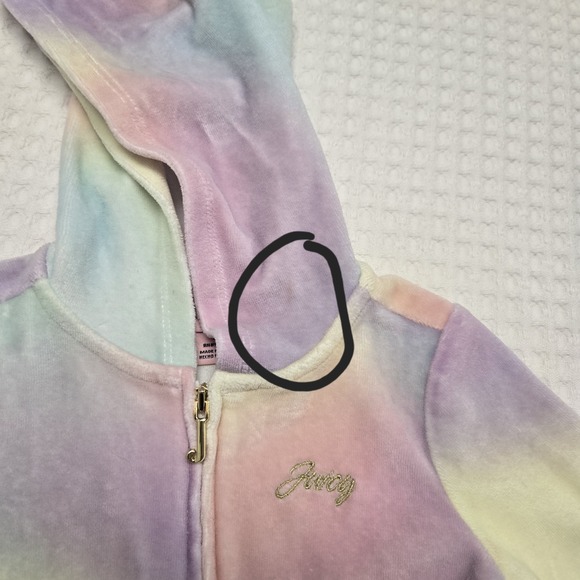 Juicy Couture 2T Velour Hoodie and Pants Set Tie Dye - Picture 14 of 14